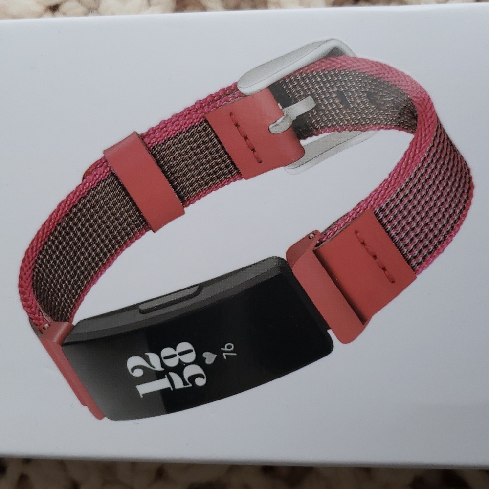 Fitbit Inspire & Inspire HR Red/Pink Woven Nylon Band